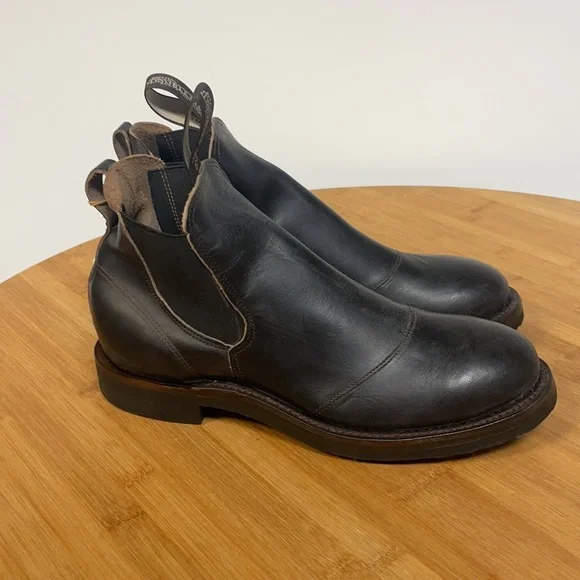 Ralph Lauren Hand Burnished Leather Chelsea Unisex Boots - Picture 5 of 14